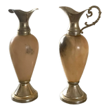 2 alabaster soliflores