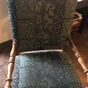 Monastery table - 9 chairs and 2 Louis XIII oak armchairs.