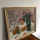 Tableau nature morte fleurs et oranges