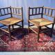 Duo de chaises de nourrice sculptées