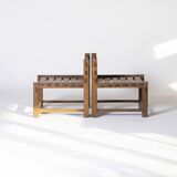 Set of 2 unique brutalist chairs from 'Elana' Bydgoszcz, Poland, 1970s