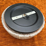 Vintage 1980s Round Molded Glass Ice Cube Wall Sconce