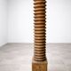 Show the carved wooden press – Decorative/industrial object