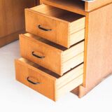 Vintage oak desk made by Burwood. France, 1950s