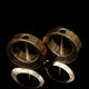 Pair of brass candle holders, Kolback