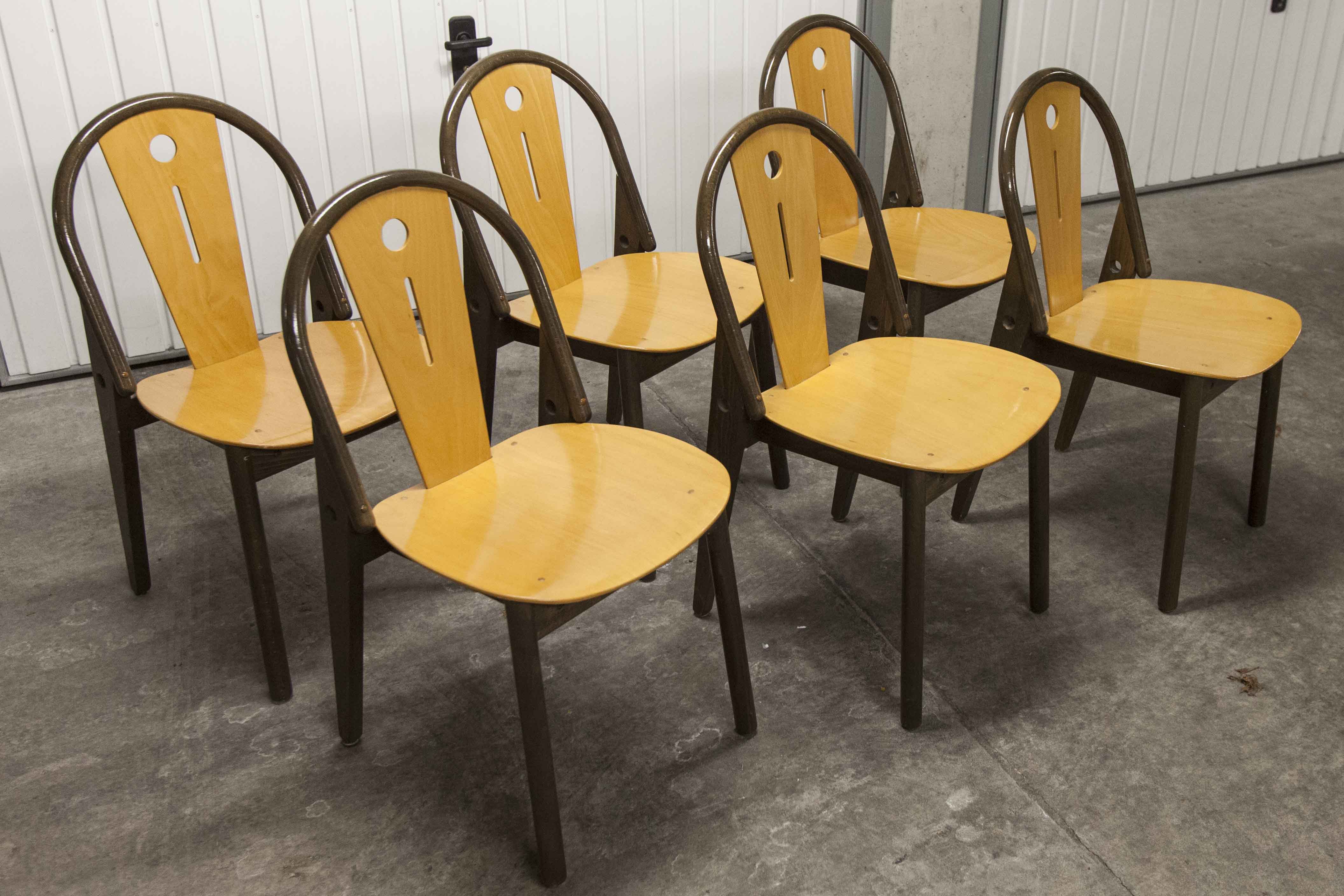 6 Baumann "transit" chairs 1990s