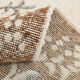 Handmade beige & brown floral  vintage rug