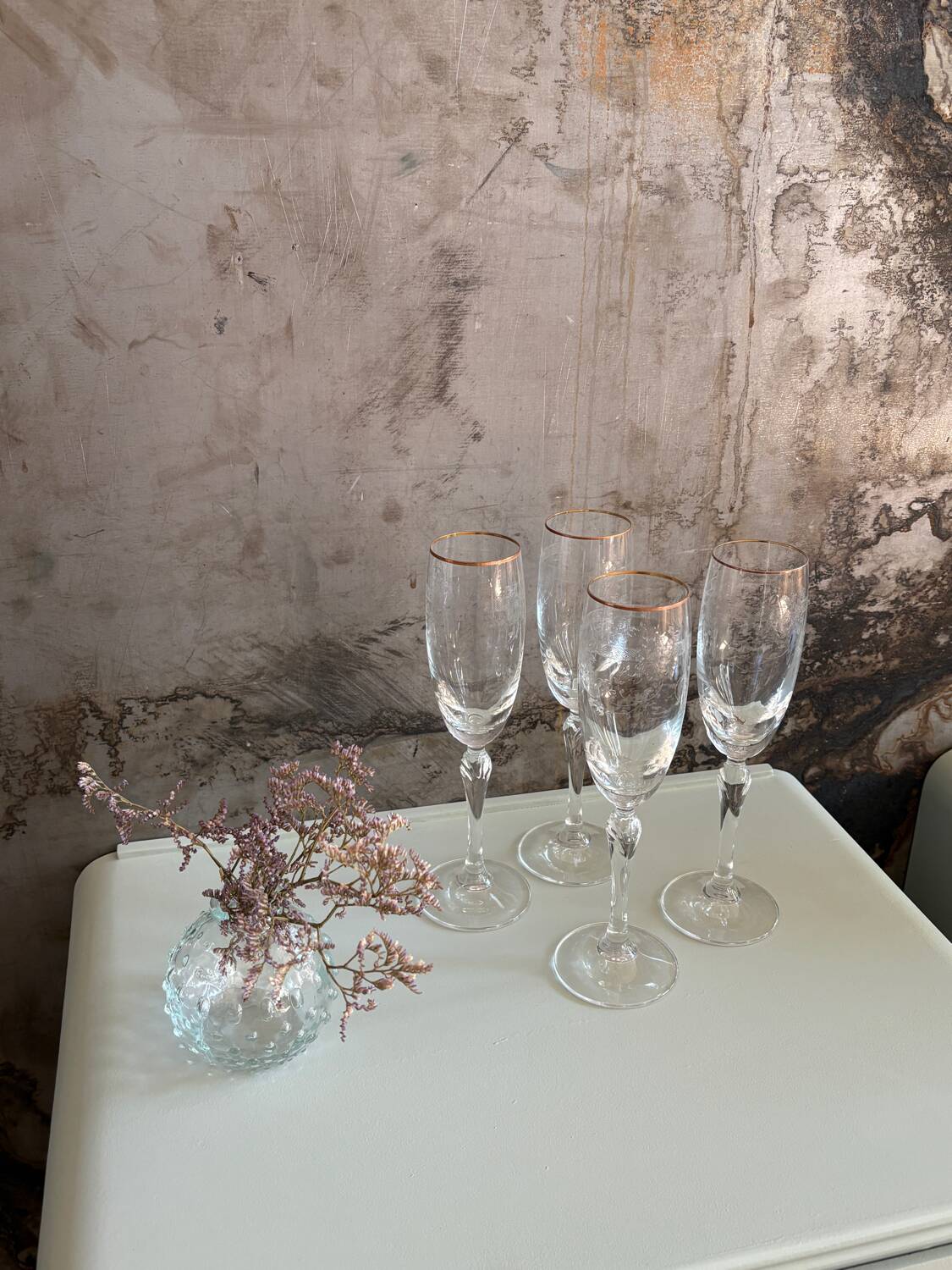 Flûtes à champagne en cristal