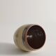 Hand-Painted Earthenware Vase with Creme and Black Graphic Decor, Sweden