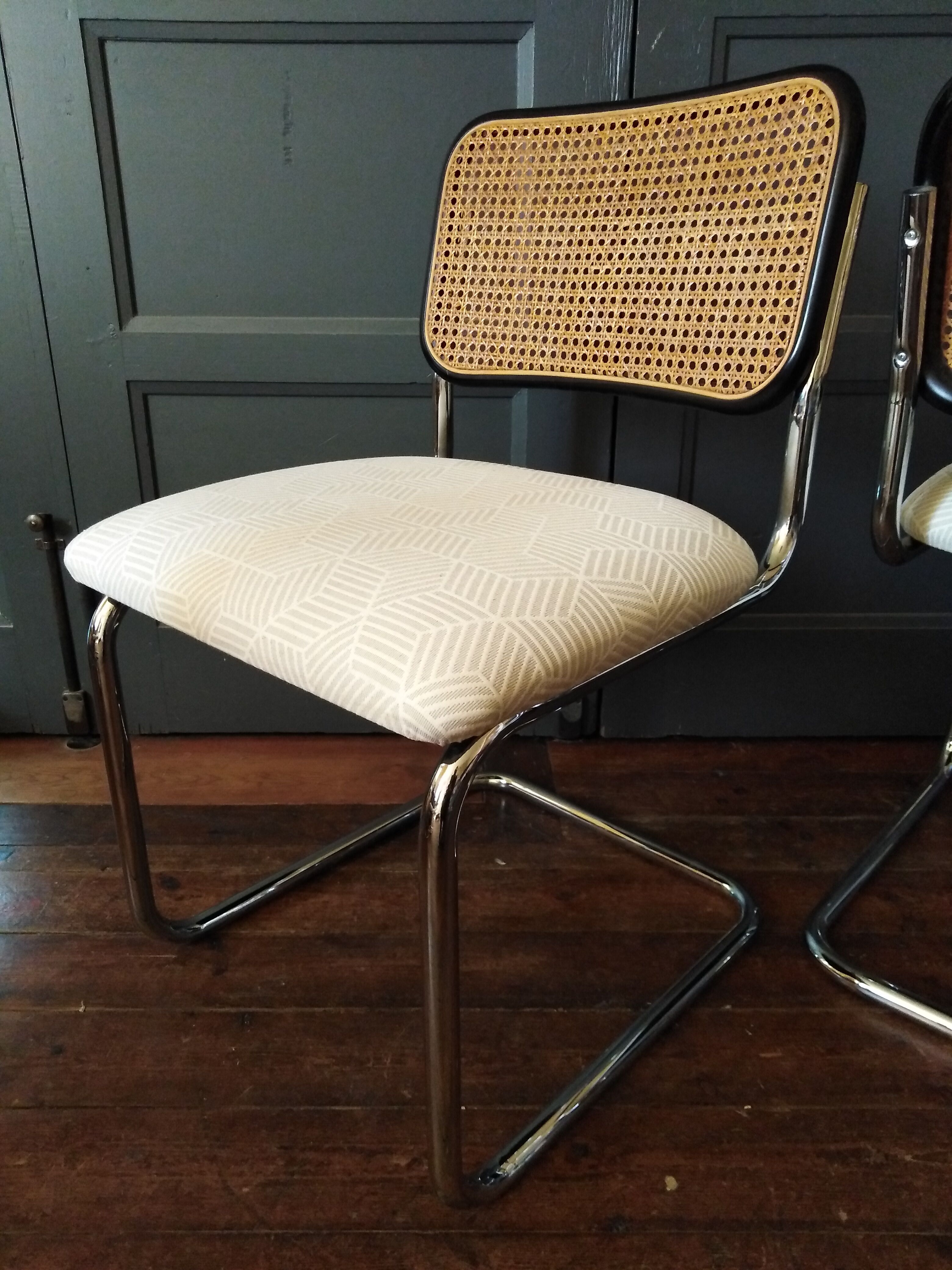 2 chairs cesca Marcel Breuer 1970