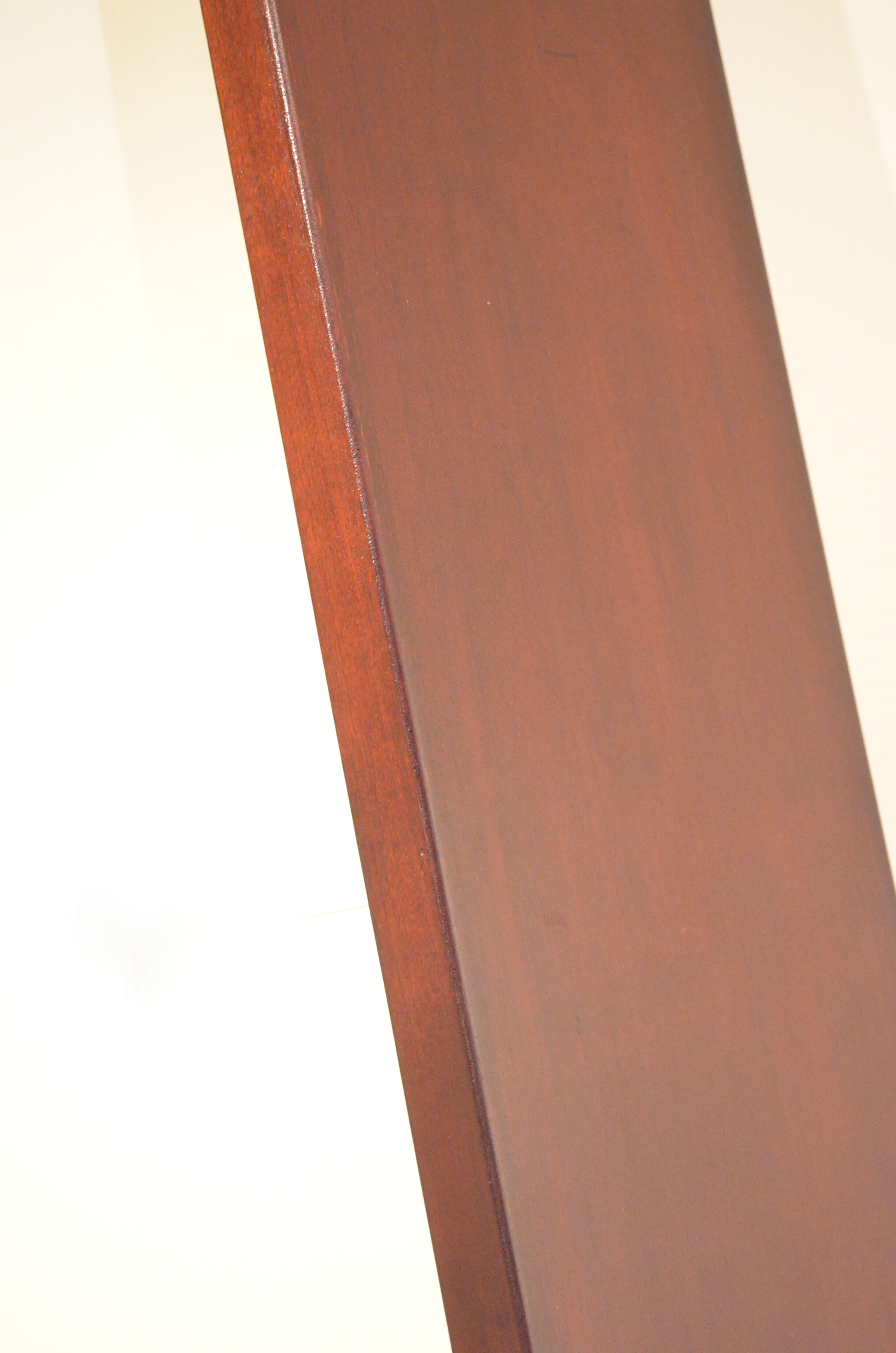 1960's industrial design: big bench mahogany and metal 1.9 m