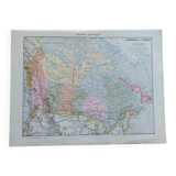 Old political map of Canada Larousse