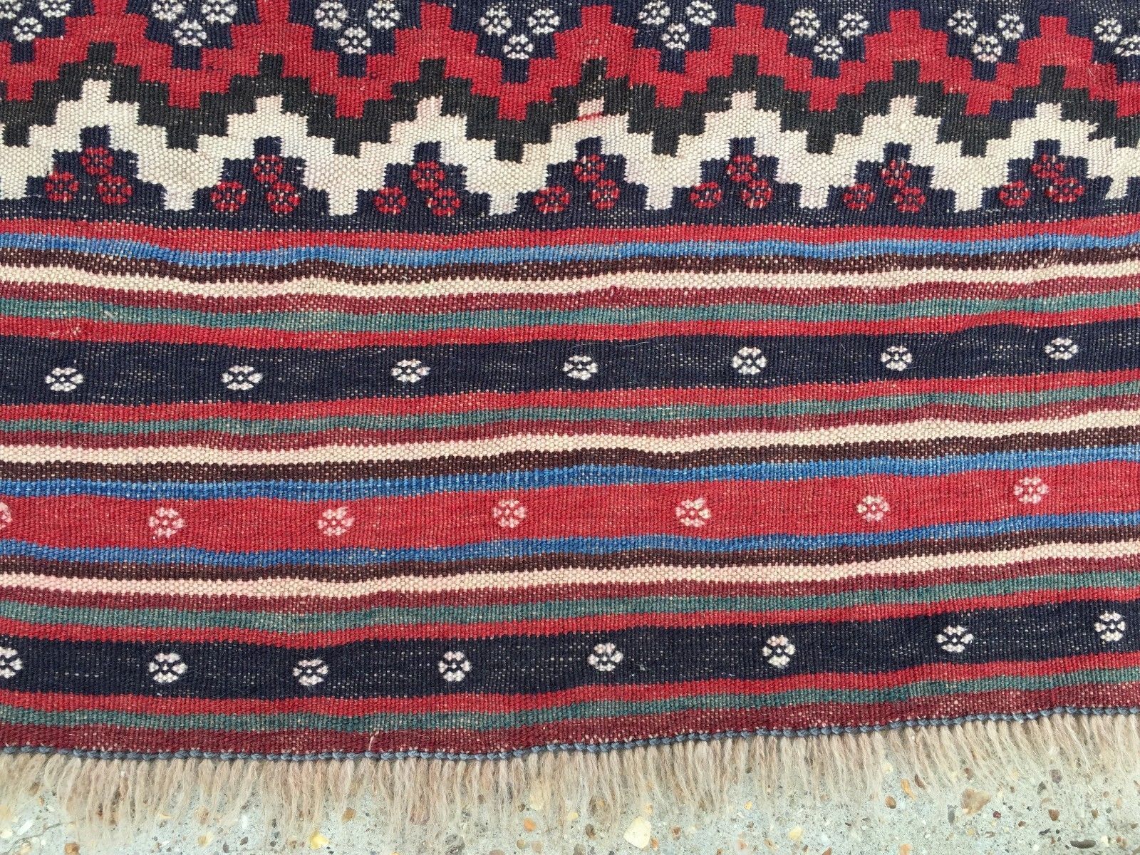 Vintage Turkish Kilim Rug 210x160cm shabby chic wool, country home, boho