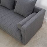 Canapé d'angle graphite, design scandinave, années 00