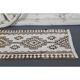 Tapis couloir vintage en laine et coton turc noué à la main blanc 90x307