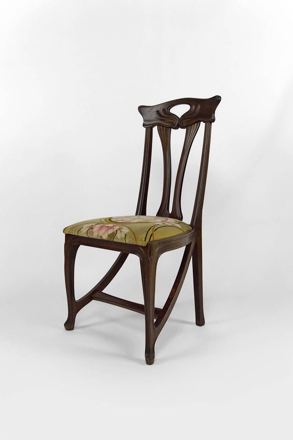 Salon Art Nouveau 3 éléments, 2 bergères et 1 chaise, France, Circa 1900