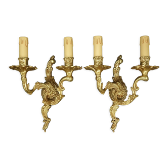 Pair of Louis XV style wall lamps