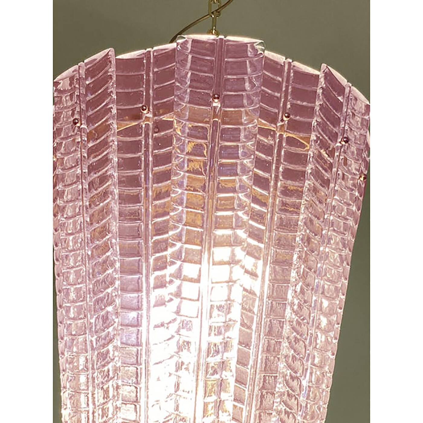 Contemporary Pink Murano Glass Lantern
