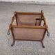 Solid wood service trolley on wheels