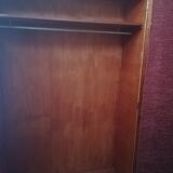 Wardrobe in rattan, caning and velvet