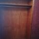 Armoire en rotin, cannage et velours