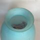 Tulipe en pate de verre bleue turquoise