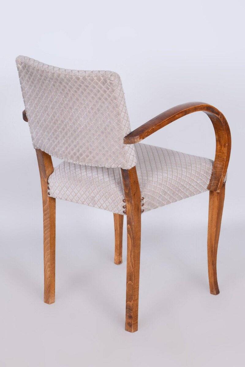 Fauteuil Art Déco en hêtre par Jules Leleu, années 1930