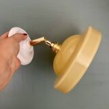 Vintage yellow opaline lampshade wall lamp
