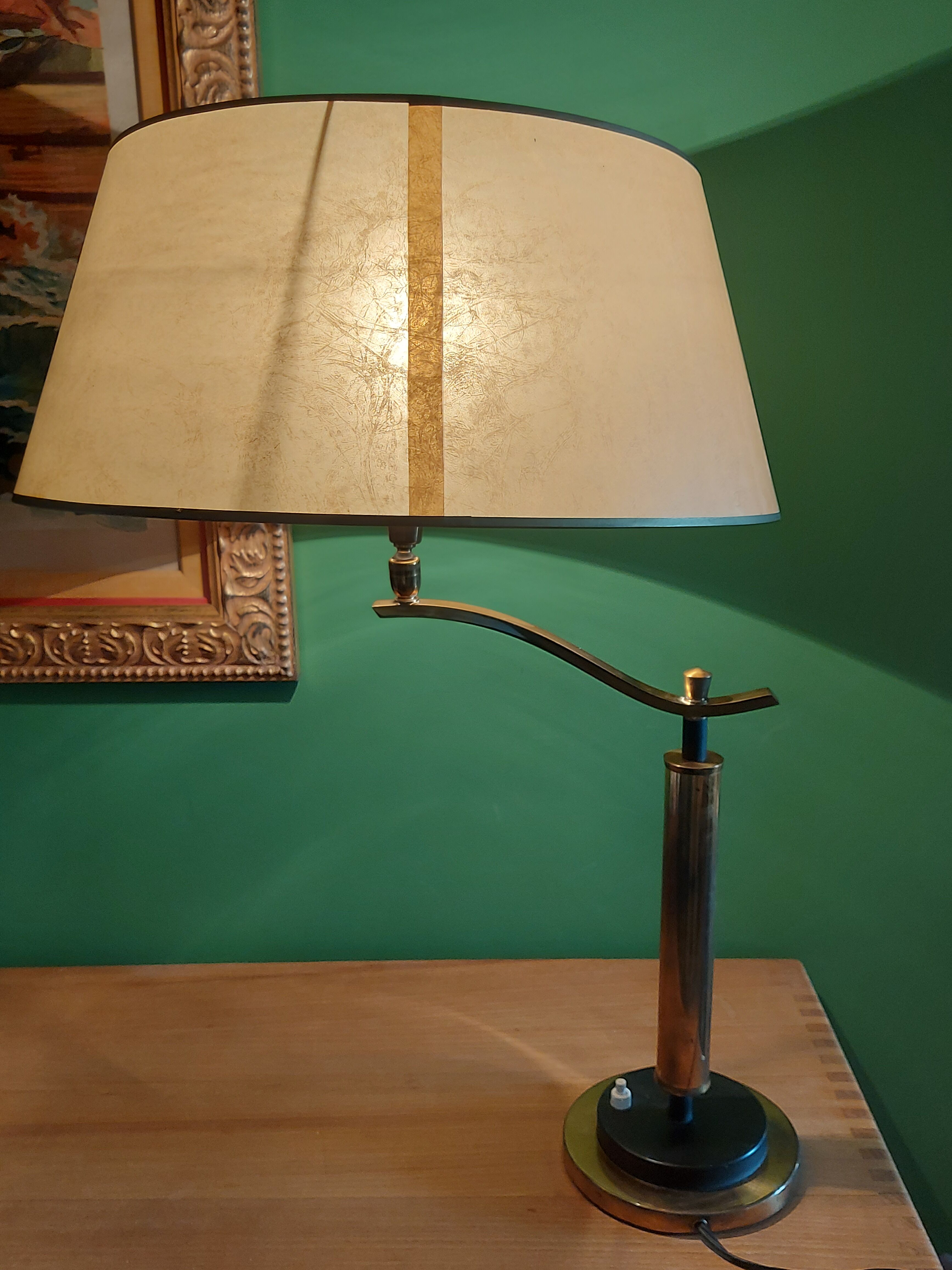 Brass lamp 30's Jules Leleu