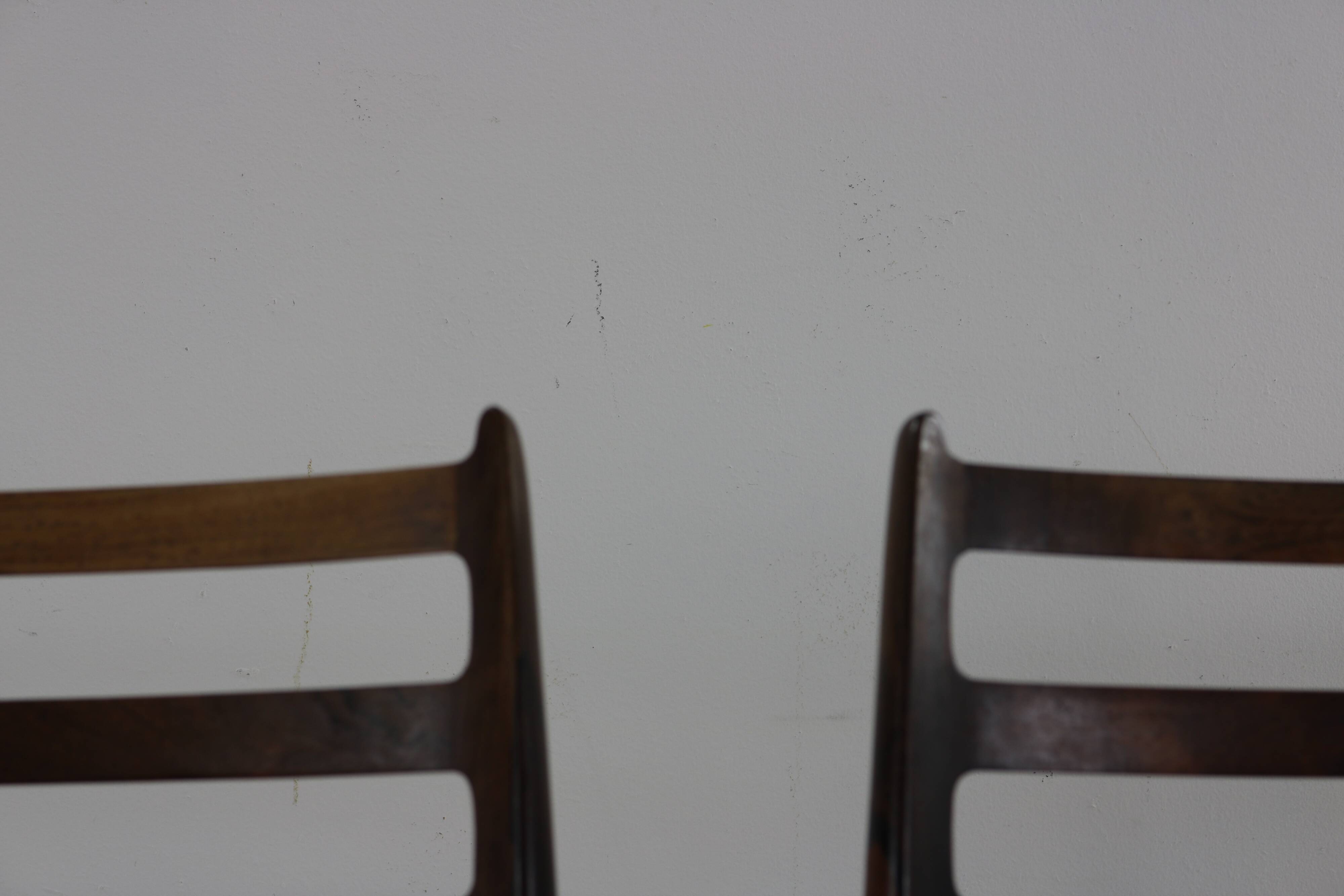 Rosewood danish design dining chairs no 78 by Niels Otto Møller