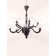 Lustre italien contemporain en verre noir