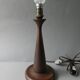 Teak lamp with a rope shade, around 1950.