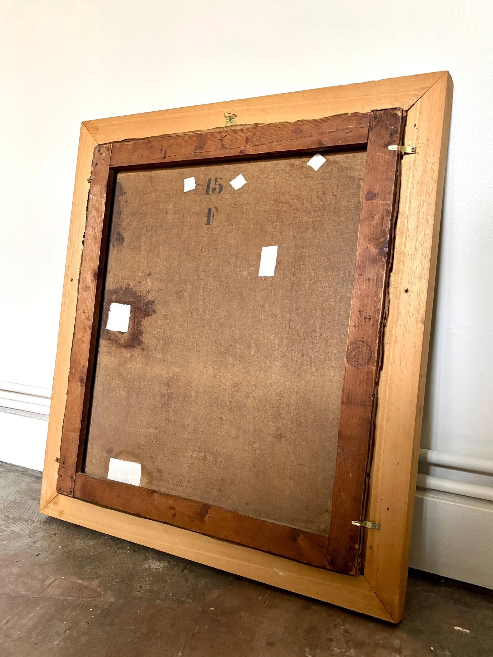 Portrait of a woman, oil painting on canvas with wooden molded frame