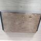Meal tray wood glass metal vintage