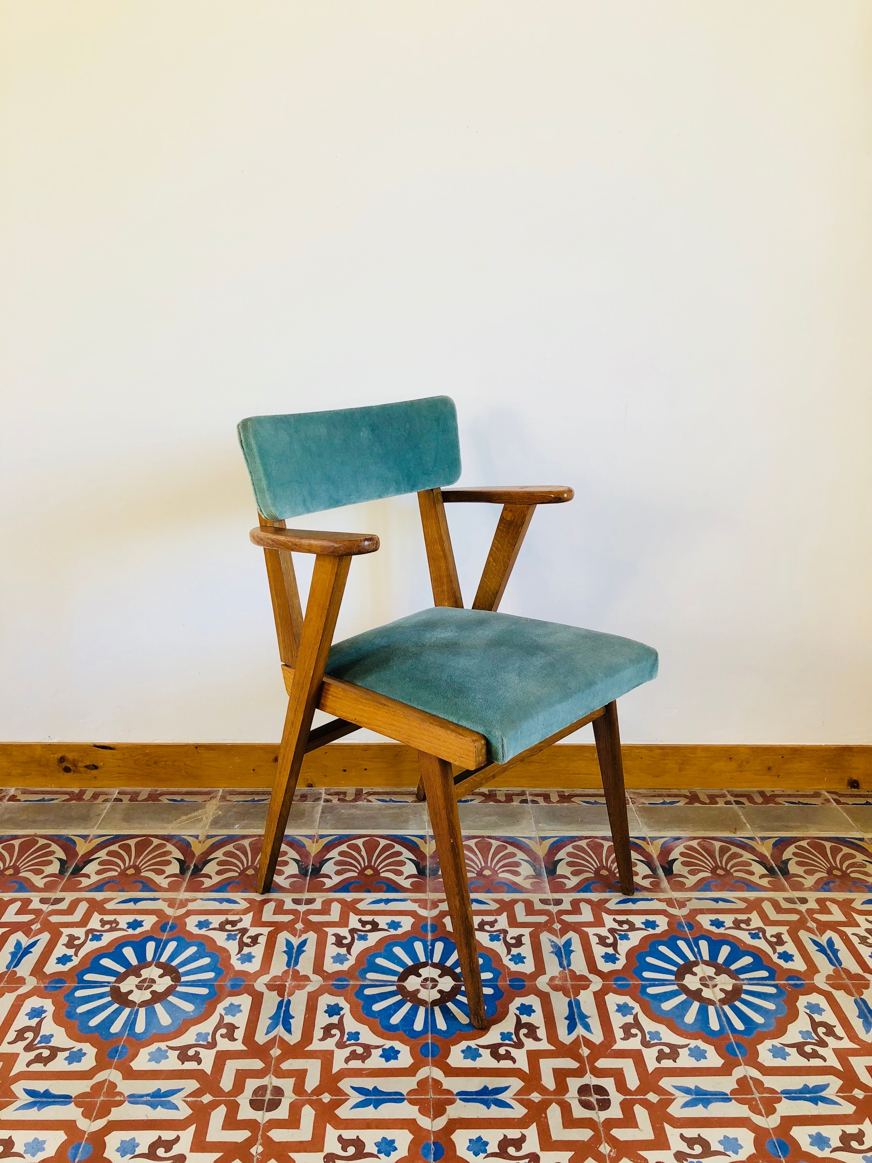 Velvet armchair 1960