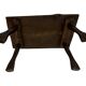 Vintage brutalist side table minimalistic design in dark wood