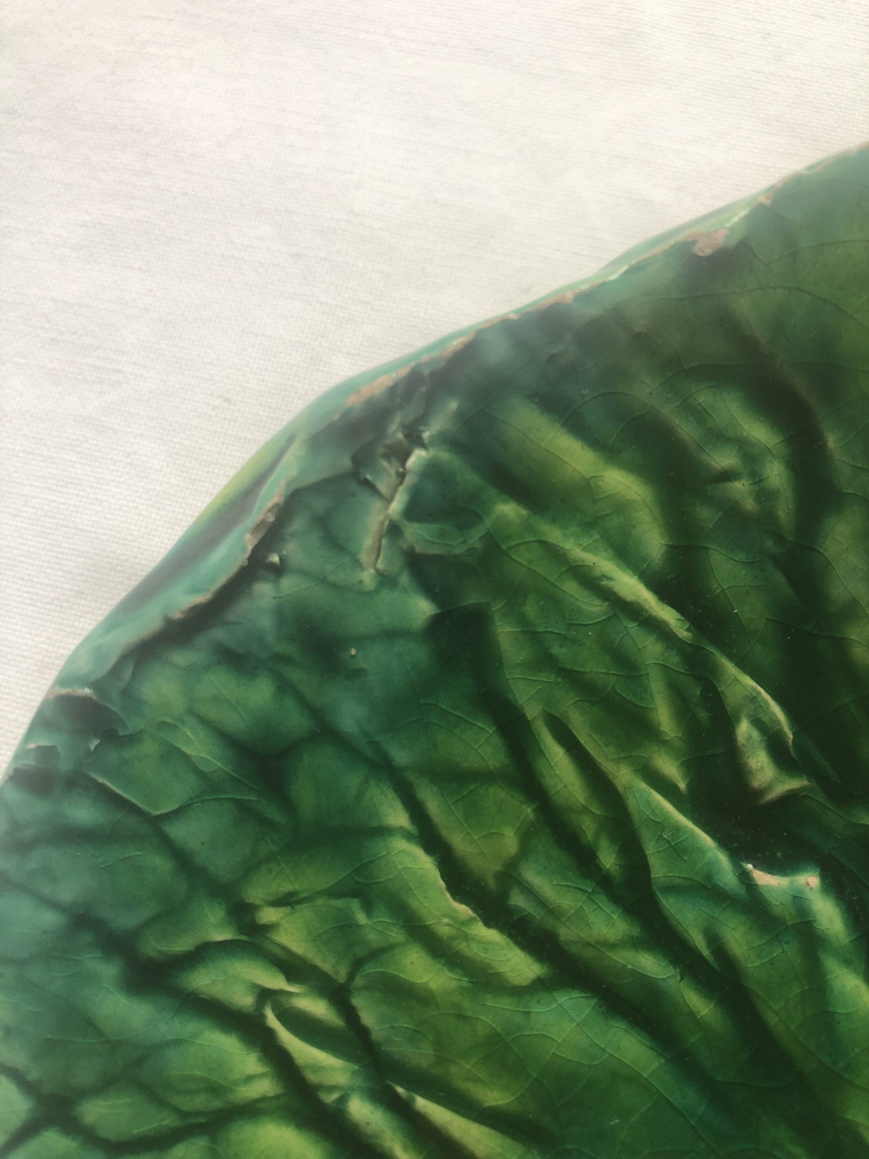 Unique cabbage leaf trinket tray