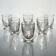 6 verres Art déco en verre taillé en forme de tulipe