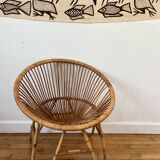 Vintage rattan basket chair