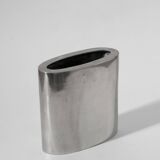 Polished Aluminum Square Flat Vase