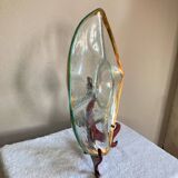 Timeless dish signed Annie Glass 38/36 made in the USA gilded with 24k fine gold