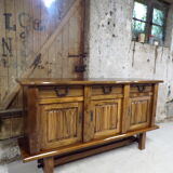 A brutalist elm buffet