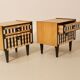 Pair of bedside table restyled swing door year 60