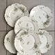 set of 9 plates Clématites porcelain Limoges Art Nouveau
