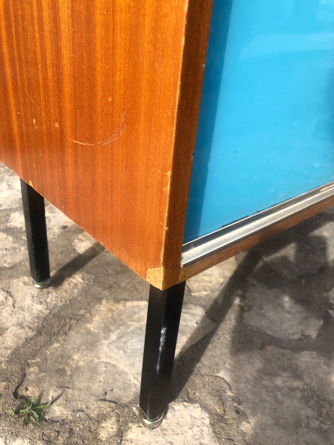 Sideboard with sliding glass doors