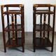 Lot 2 tables d’appoint / de chevet en rotin année 60