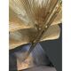 Ginko biloba floor lamp in brass leaves