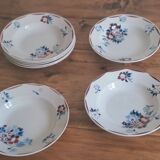 Set of 8 deep plates K and G Lunéville model "Evreux"