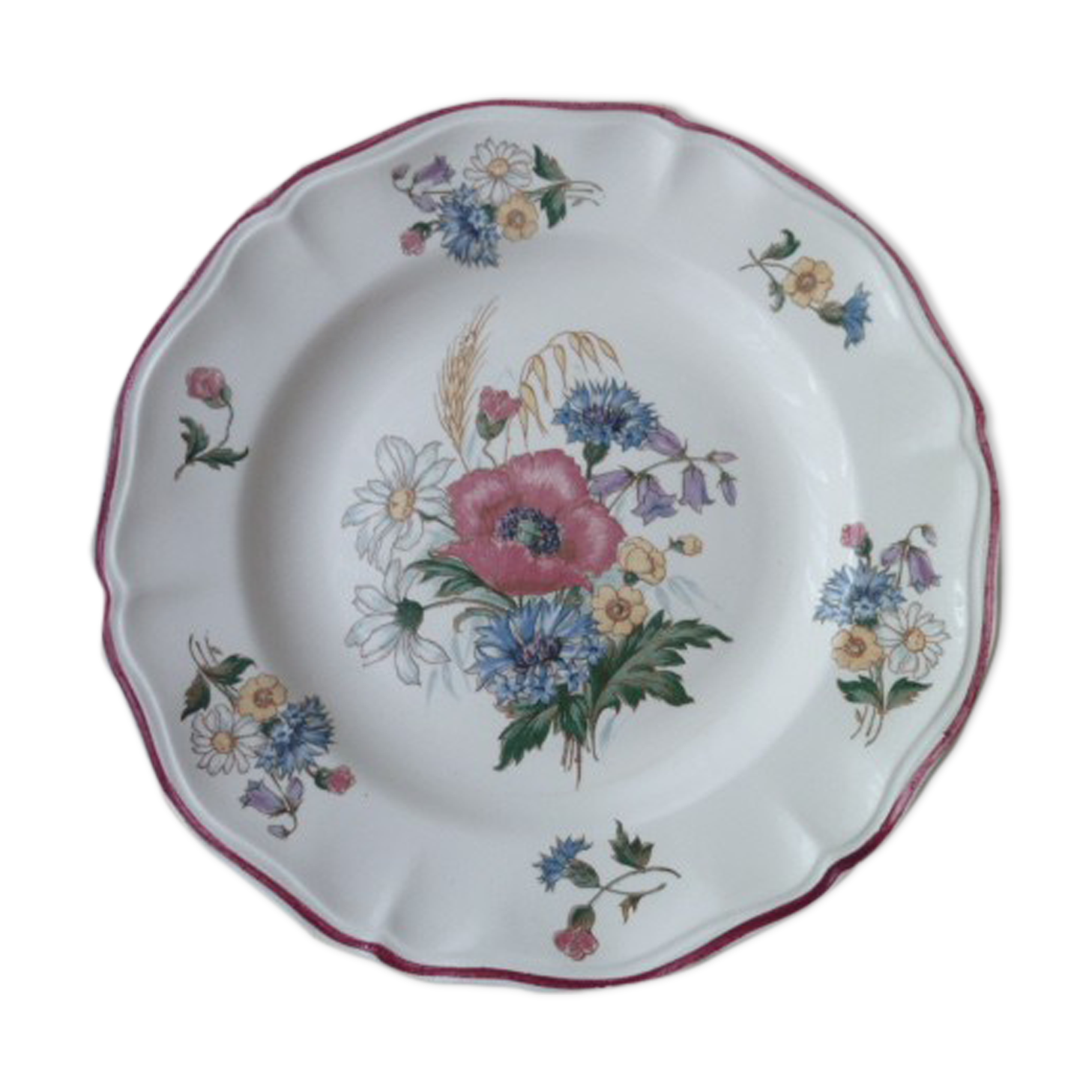 Earthenware compotier dish Digoin Sarreguemines model Agreste