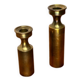 Bougeoirs danois en laiton du milieu du siècle de Boyes Metalkunst, années 1960, lot de 2